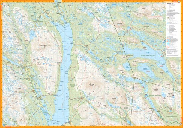 Femundsmarka Complete Hiking Map: Front and Back