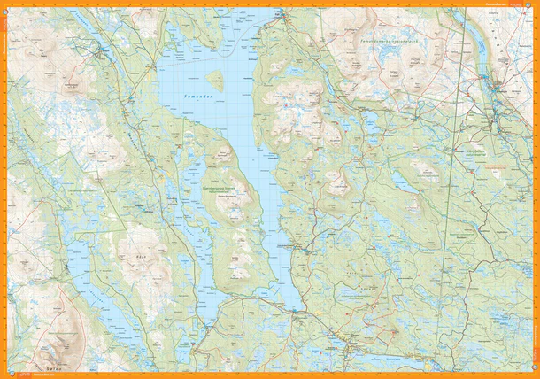 Femundsmarka Complete Hiking Map: Front and Back