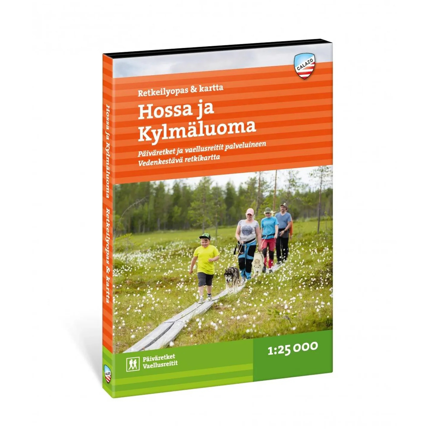 Hossa Kylmäluoma turkart og guide 1:25 000 Calazo