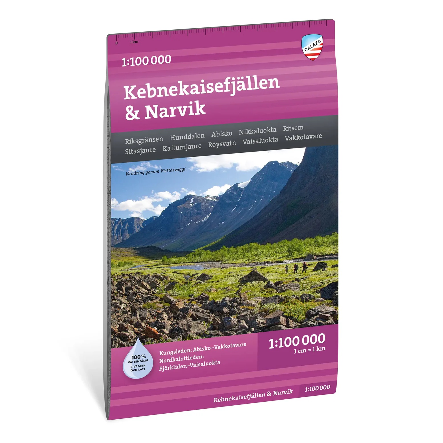 Kebnekaisefjällen Narvik turkart 1:100 000 Calazo