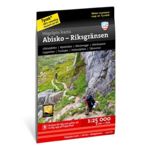 Abisko Björkliden Riksgränsen høyfjellskart 1:25 000 Calazo