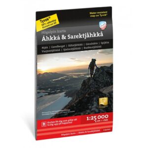 Áhkká Sarektjåkkå høyfjellskart 1:25 000 Calazo