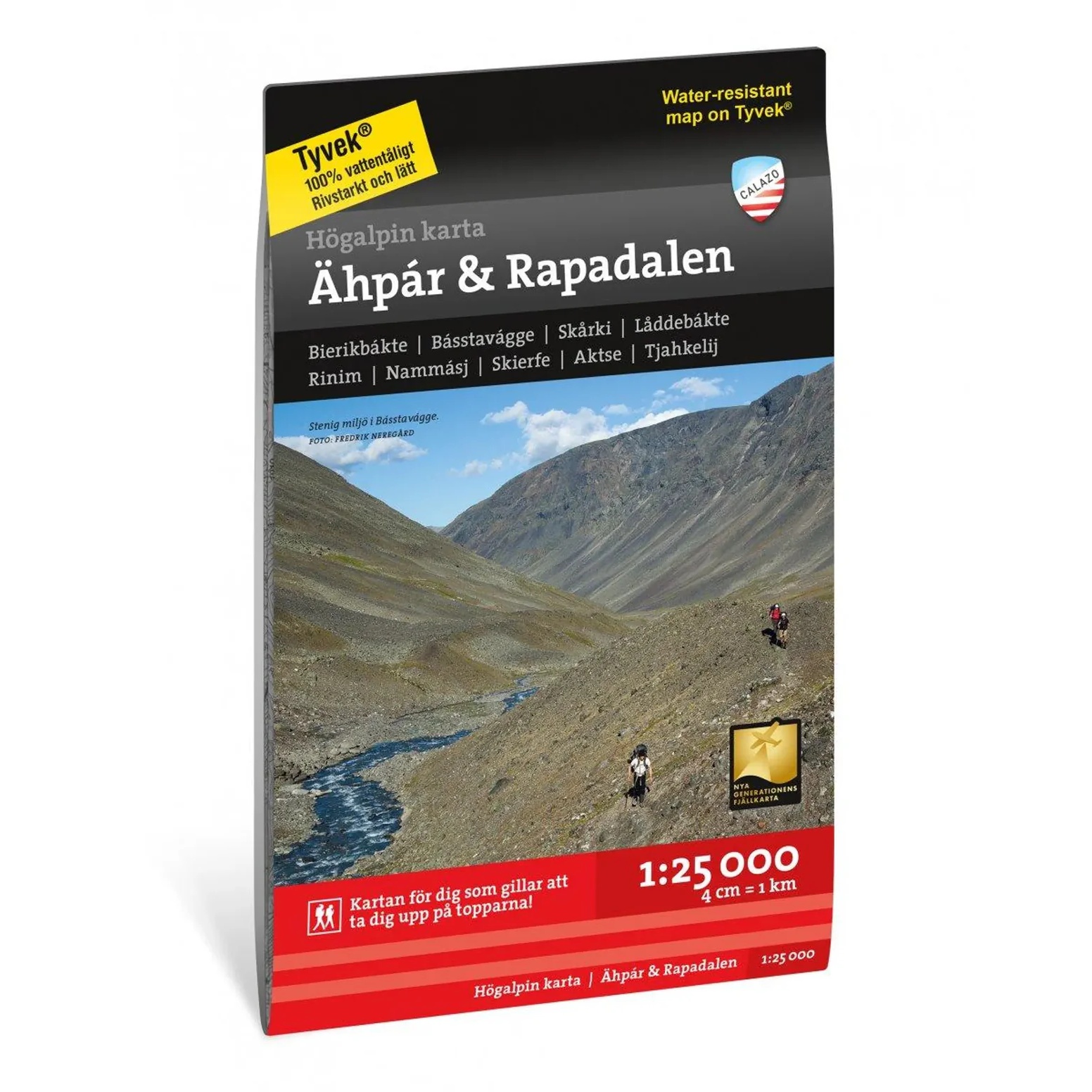 Ähpar Rapadalen høyfjellskart 1:25 000 Calazo