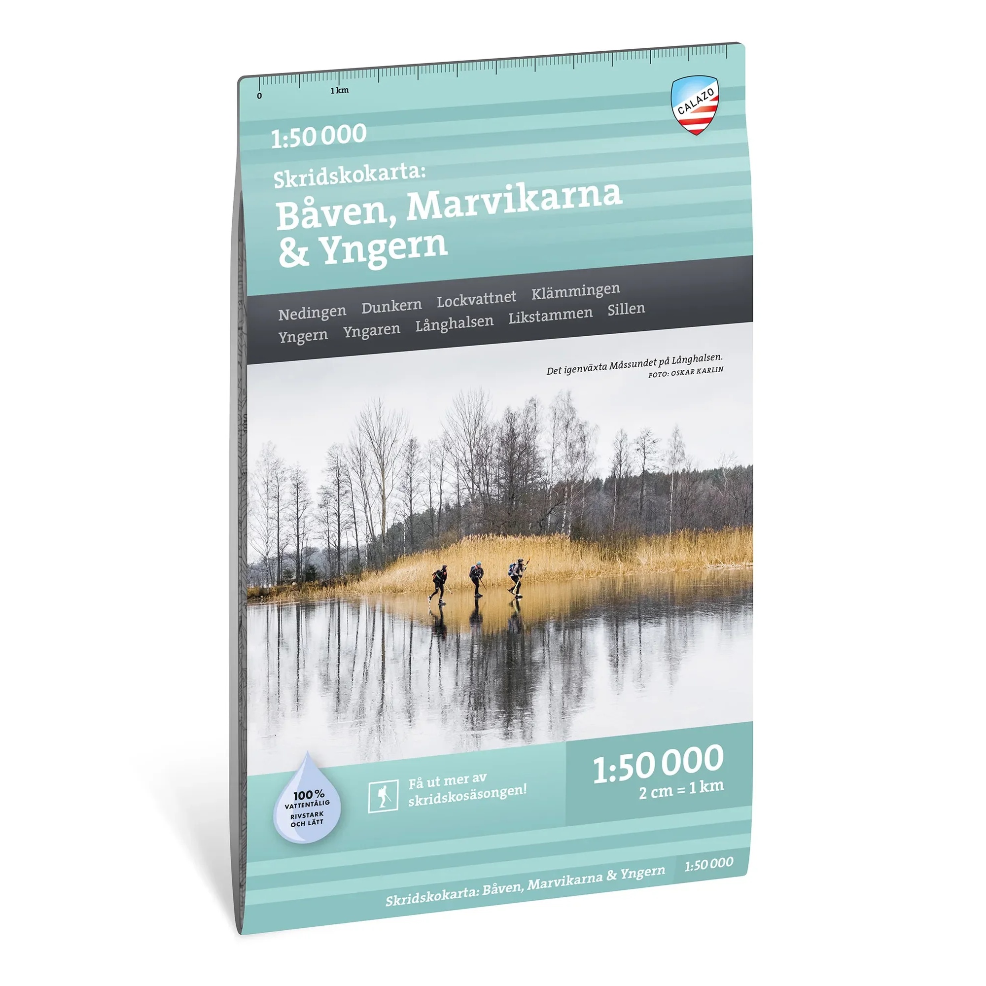 Båven Marvikarna Yngern skøytekart 1:50 000 Calazo