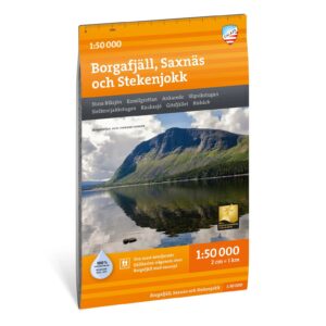 Borgafjäll Saxnäs Stekenjokk turkart 1:50 000 Calazo
