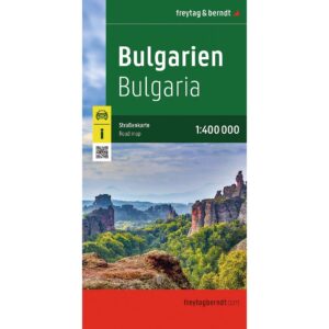 Vei- og turkart over Bulgaria i målestokk 1:400 000