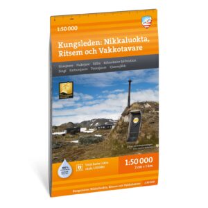 Kungsleden Nikkaluokta Ritsem Vakkotavare turkart 1:50 000 Calazo