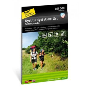 Kyst til Kyst stien Øst turkart 1:25 000 Calazo