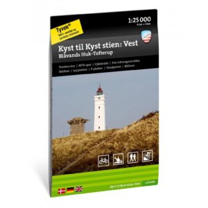 Kyst til Kyst stien Vest turkart 1:25 000 Calazo