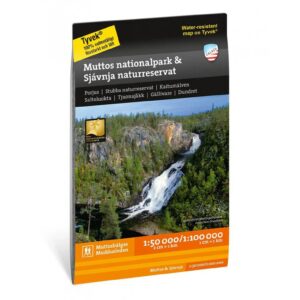 Muddus nationalpark Sjávnja naturreservat turkart 1:50 000 Calazo
