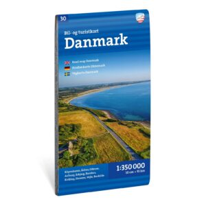 Calazo bil- og turistkart Danmark 1:350 000 veikart 2026