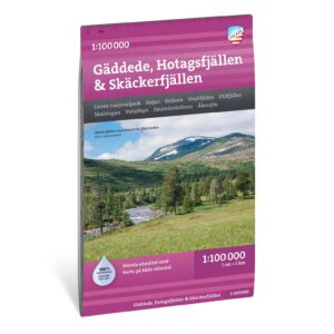 Gäddede Hotagsfjällen Skäckerfjällen turkart 1:100 000 Calazo