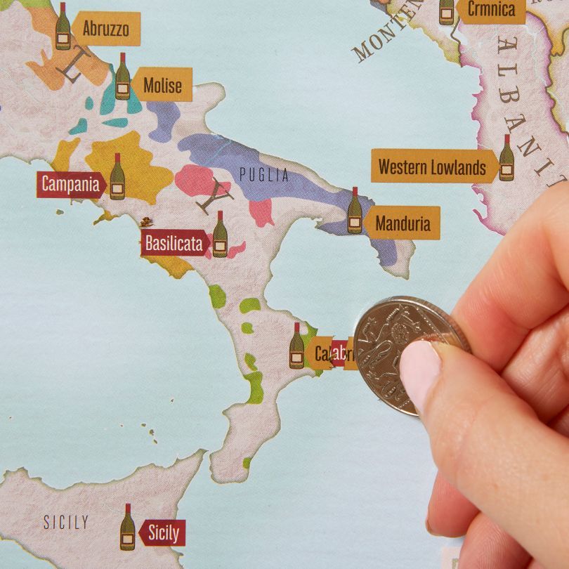 Scratch Map – Wine Map of Europe