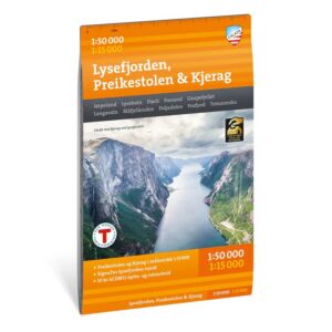 Lysefjorden, Preikestolen & Kjerag turkart 1:50 000 Calazo