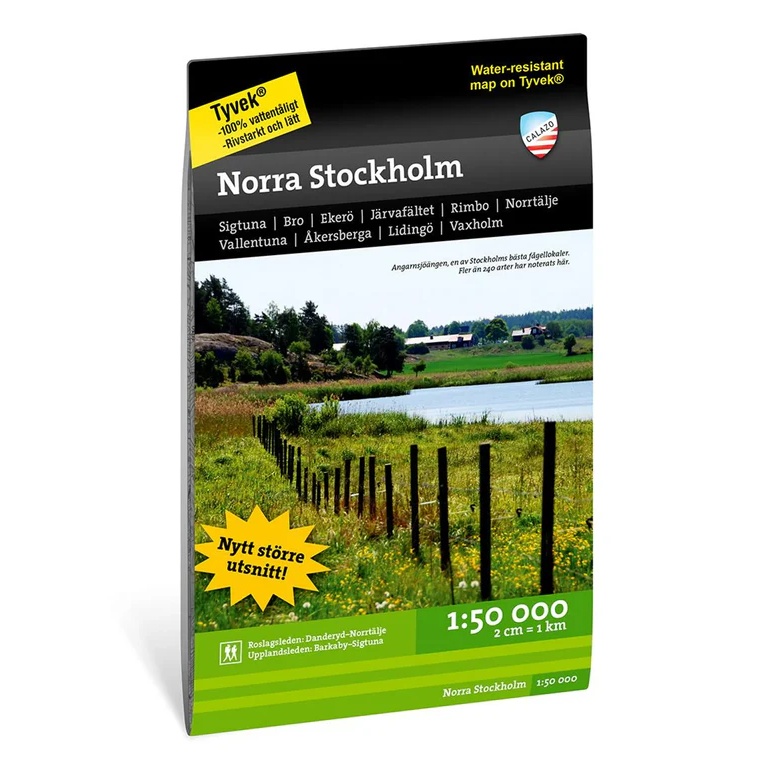 Norra Stockholm turkart 1:50 000 Calazo