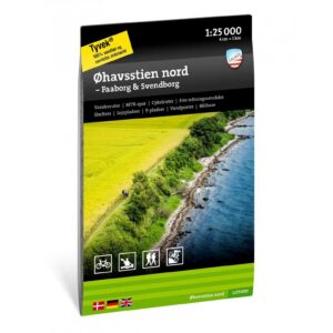 Øhavsstien nord Faaborg Svendborg turkart 1:25 000 Calazo