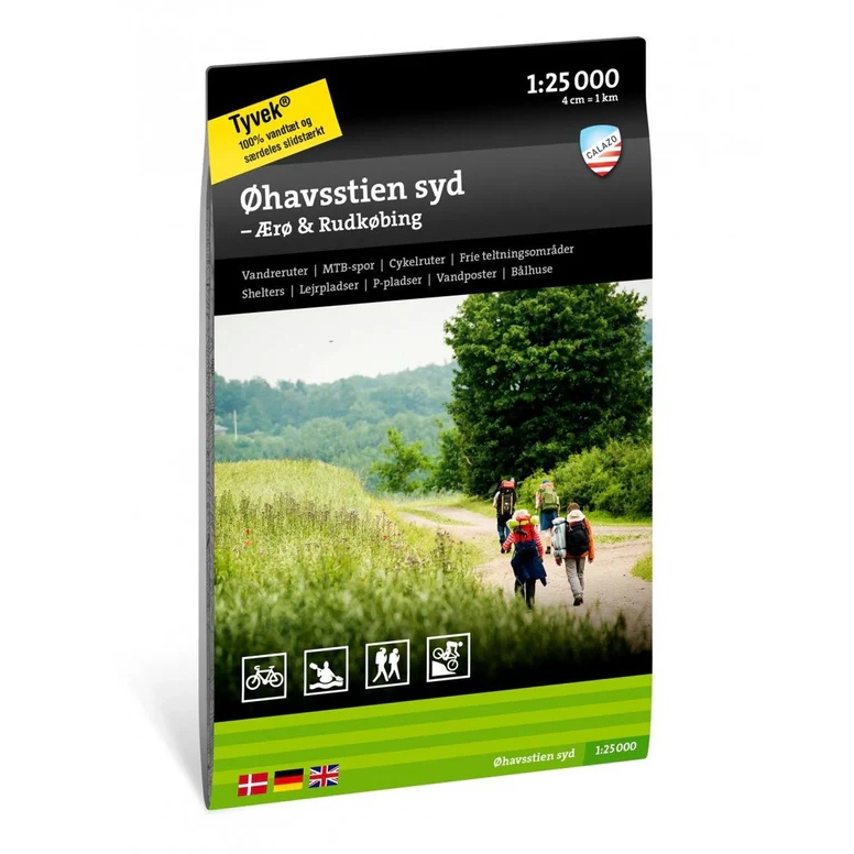 Øhavsstien syd Ærø Rudkøbing turkart 1:25 000 Calazo