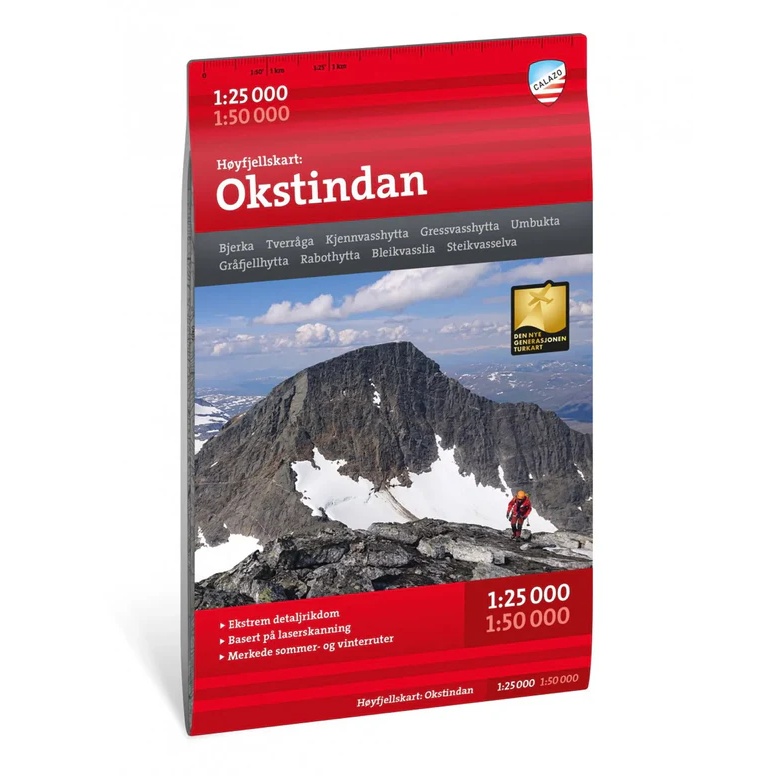 Okstindan høyfjellskart 1:25 000 Calazo