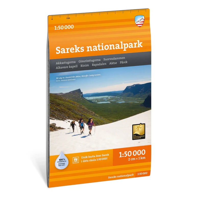 Sareks nationalpark turkart 1:50 000 Calazo