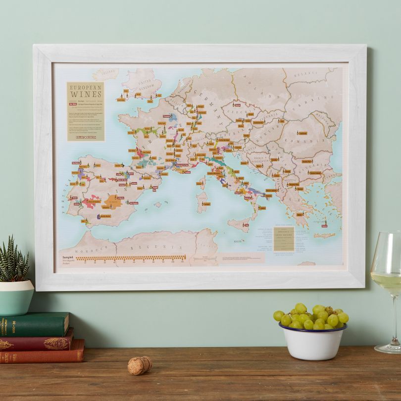 Scratch Map: A Wine Map of Europe Featuring 112 Wine Regions