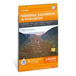 Vålådalen, Lunndörren & Oviksfjällen turkart 1:50 000 Calazo