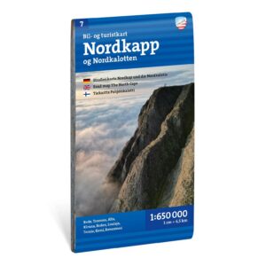 Nordkapp bil- og turistkart 1:650 000 Calazo