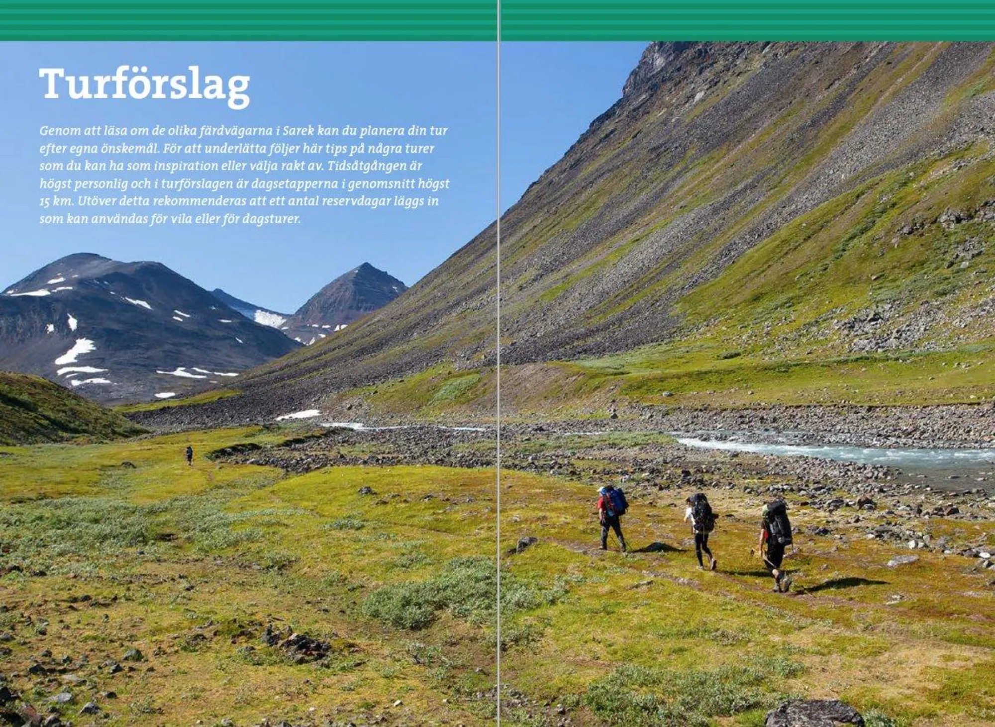 Post from "Fjällvandra in Sarek" with maps, route descriptions, and photographs