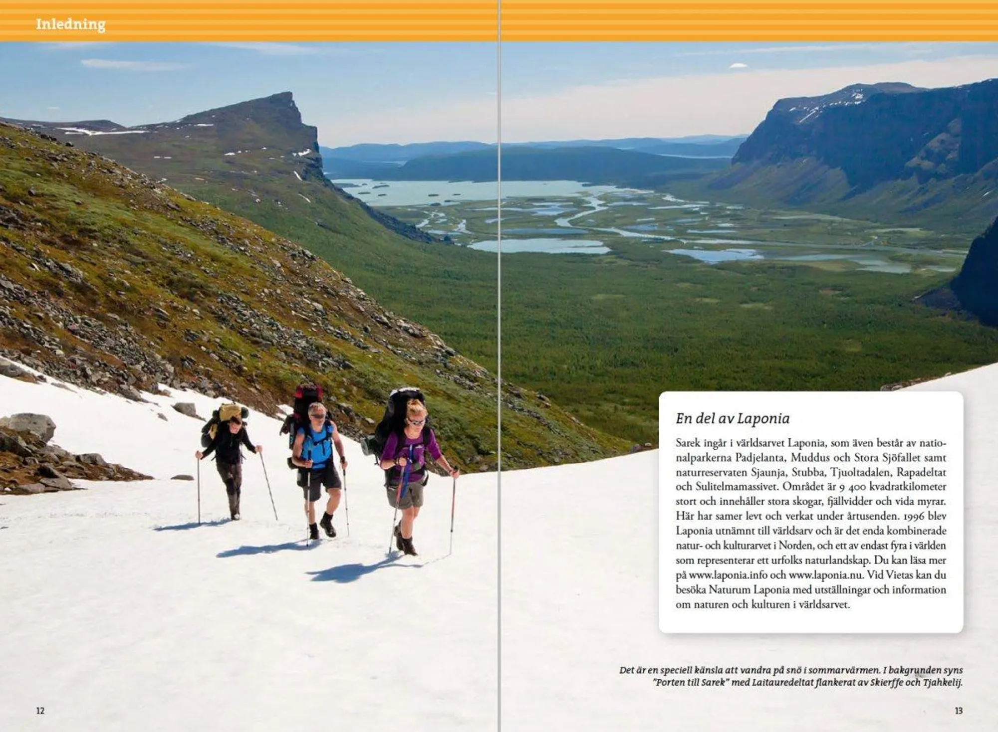 Post from "Fjällvandra in Sarek" with maps, route descriptions, and photographs