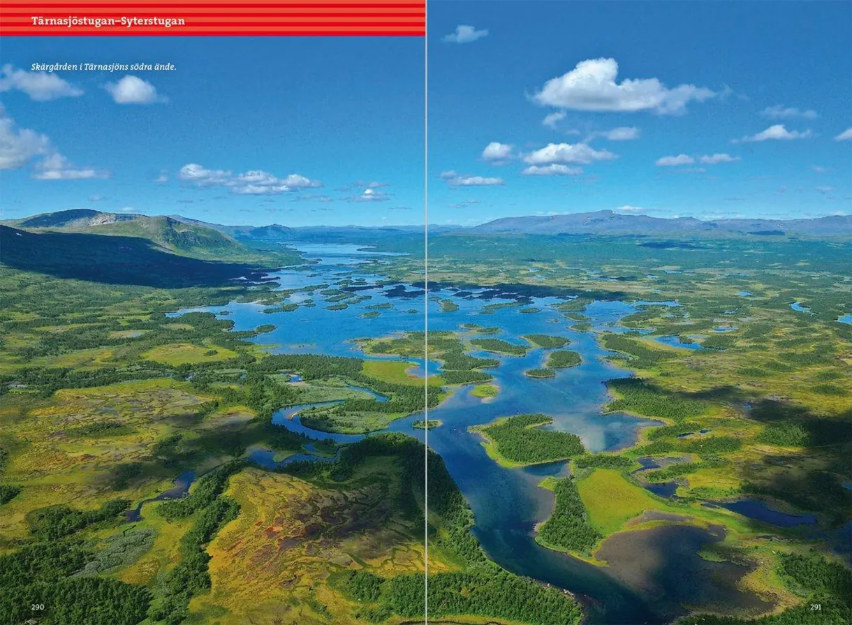 Excerpts from the guidebook *Hiking in the Mountains Along the Kungsleden* with maps and route descriptions