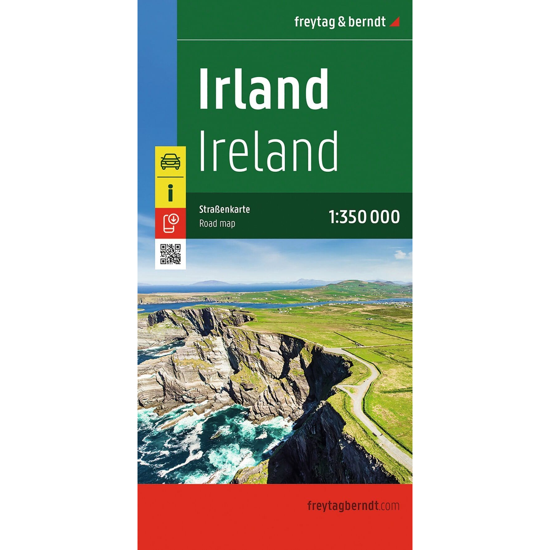 Forsiden av Irland veikart fra freytag & berndt