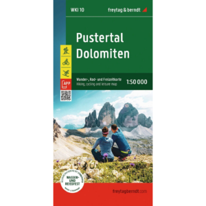Freytag & Berndt turkart over Pustertal og Dolomittene i Italia og Østerrike.