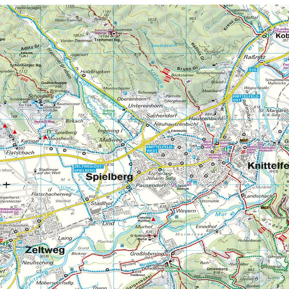 Map excerpt from the Seetaler Alps hiking map, scale 1:50,000