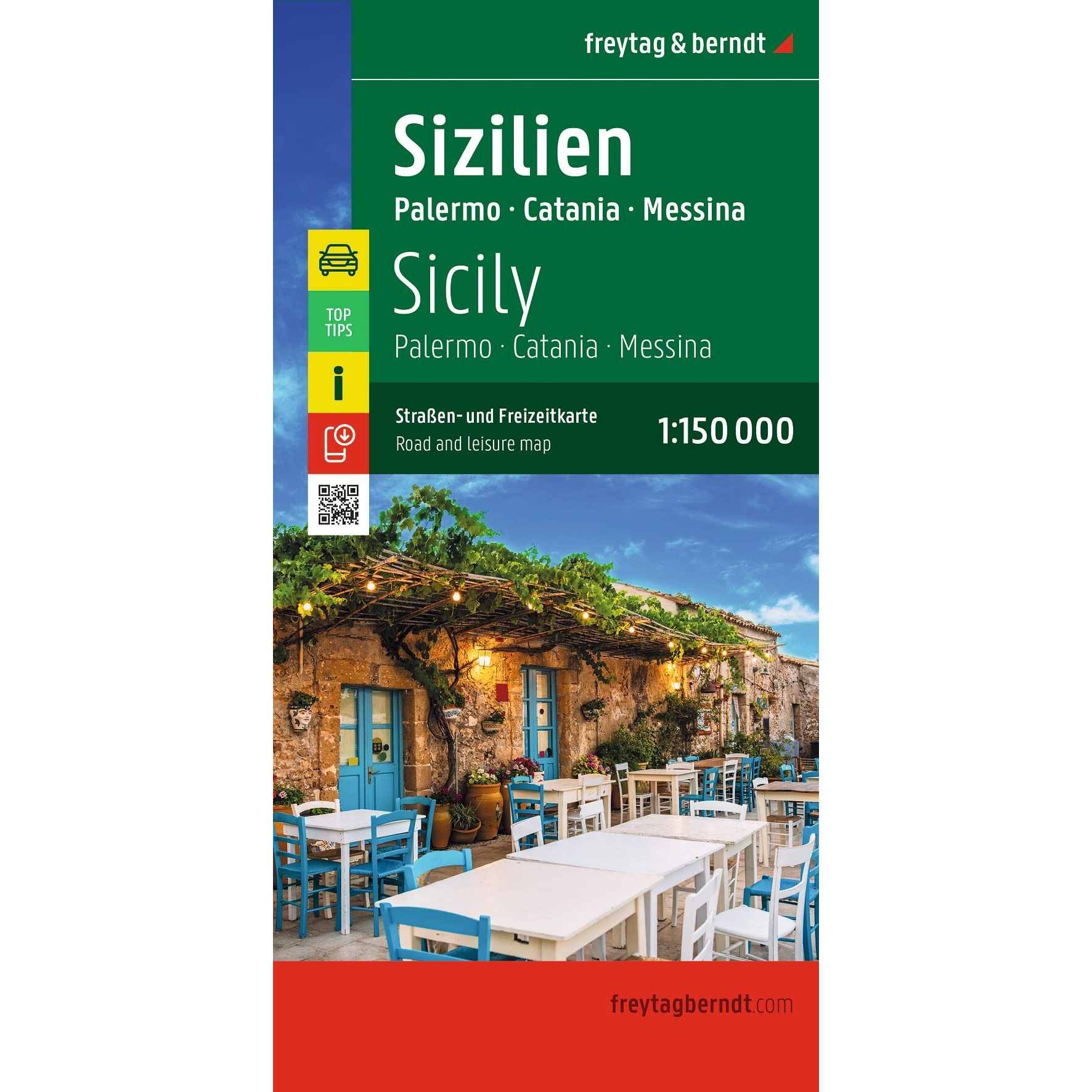 Forsiden av Sicilia veikart fra freytag & berndt