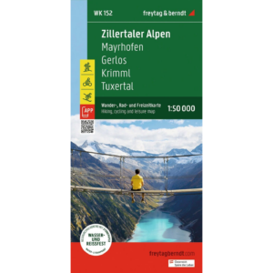 Freytag & Berndt turkart over Zillertaler Alpen i Østerrike og Italia.