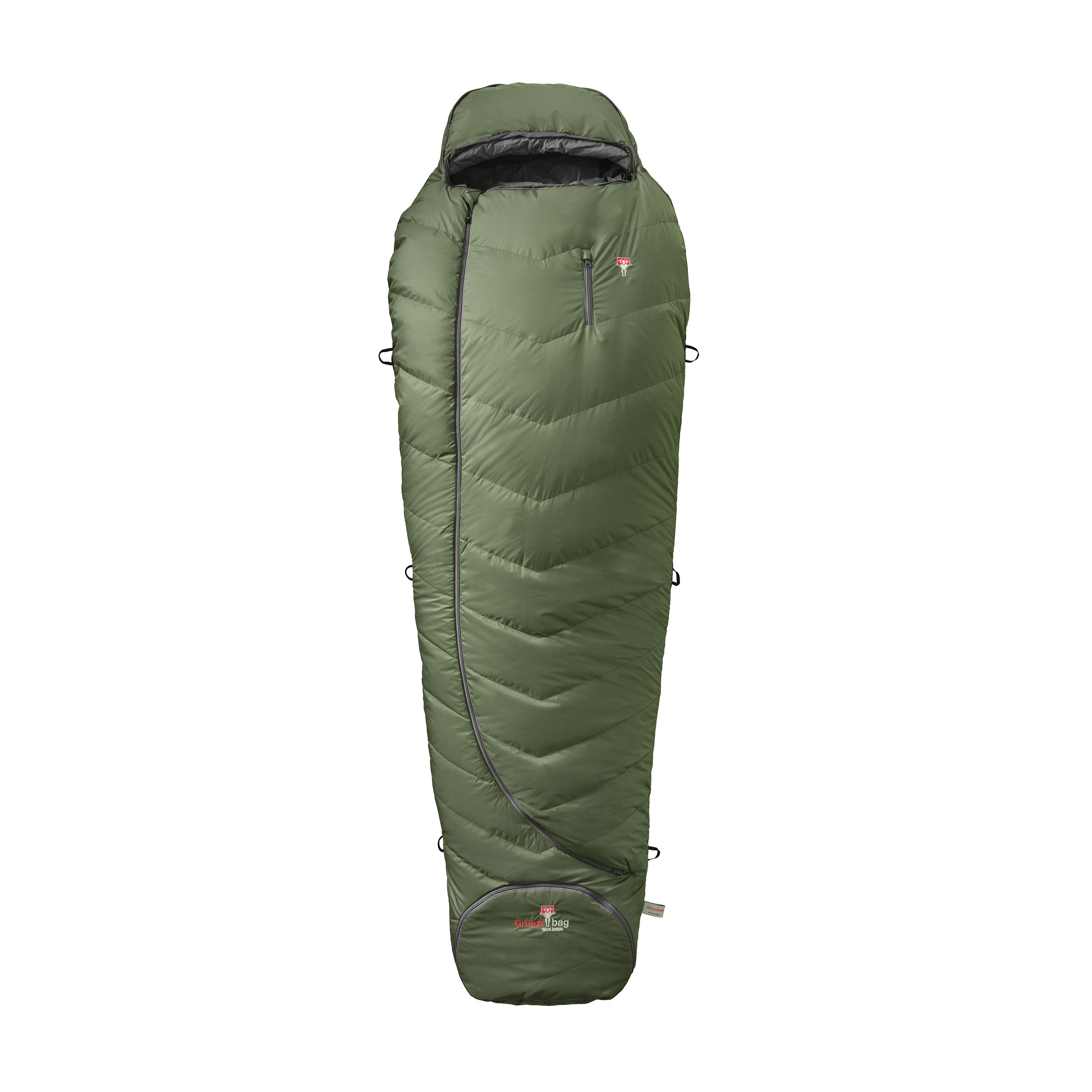 Grüezi Bag Wolle Survival 3-sesongs sovepose – Regular Greenery