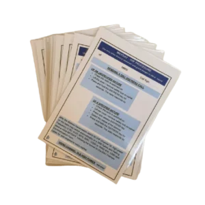 GMDSS Mayday Card for DSC VHF-radio – pakke med 10 kort