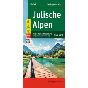 Freytag & Berndt turkart over Juliske Alpene i Slovenia og Italia, målestokk 1:50 000