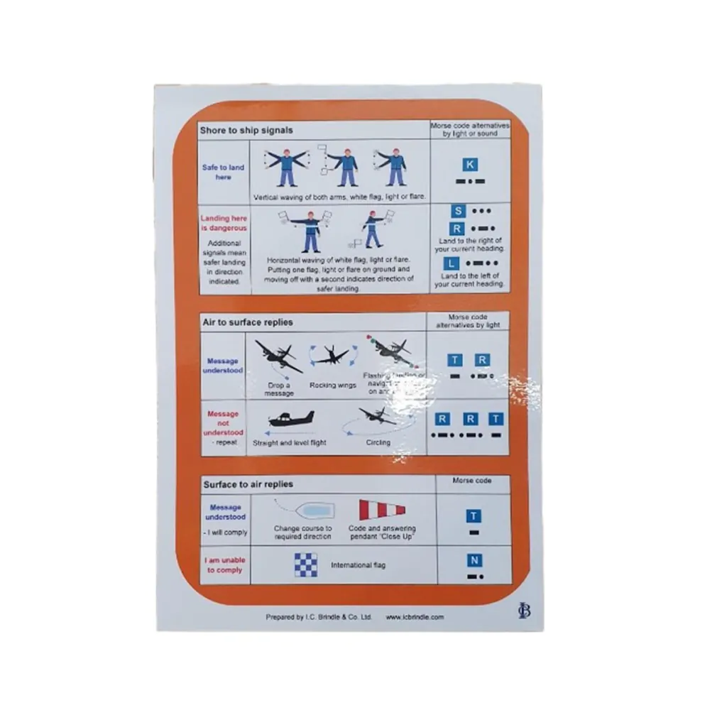 SOLAS No. 2 Life-Saving Signals Card 2025 Edition