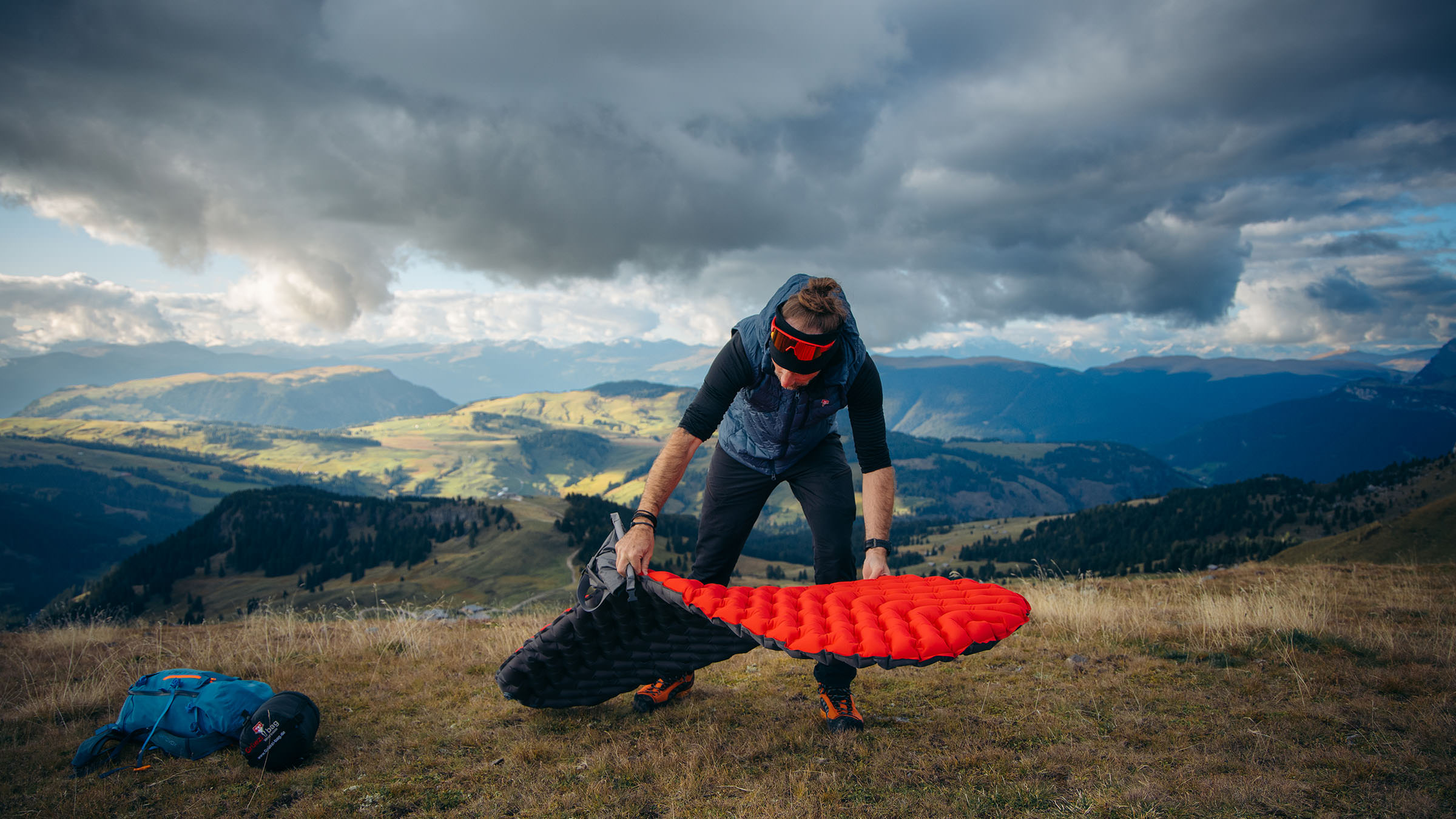 Grüezi Bag DownWool Mat Trekking sleeping mat in the mountains