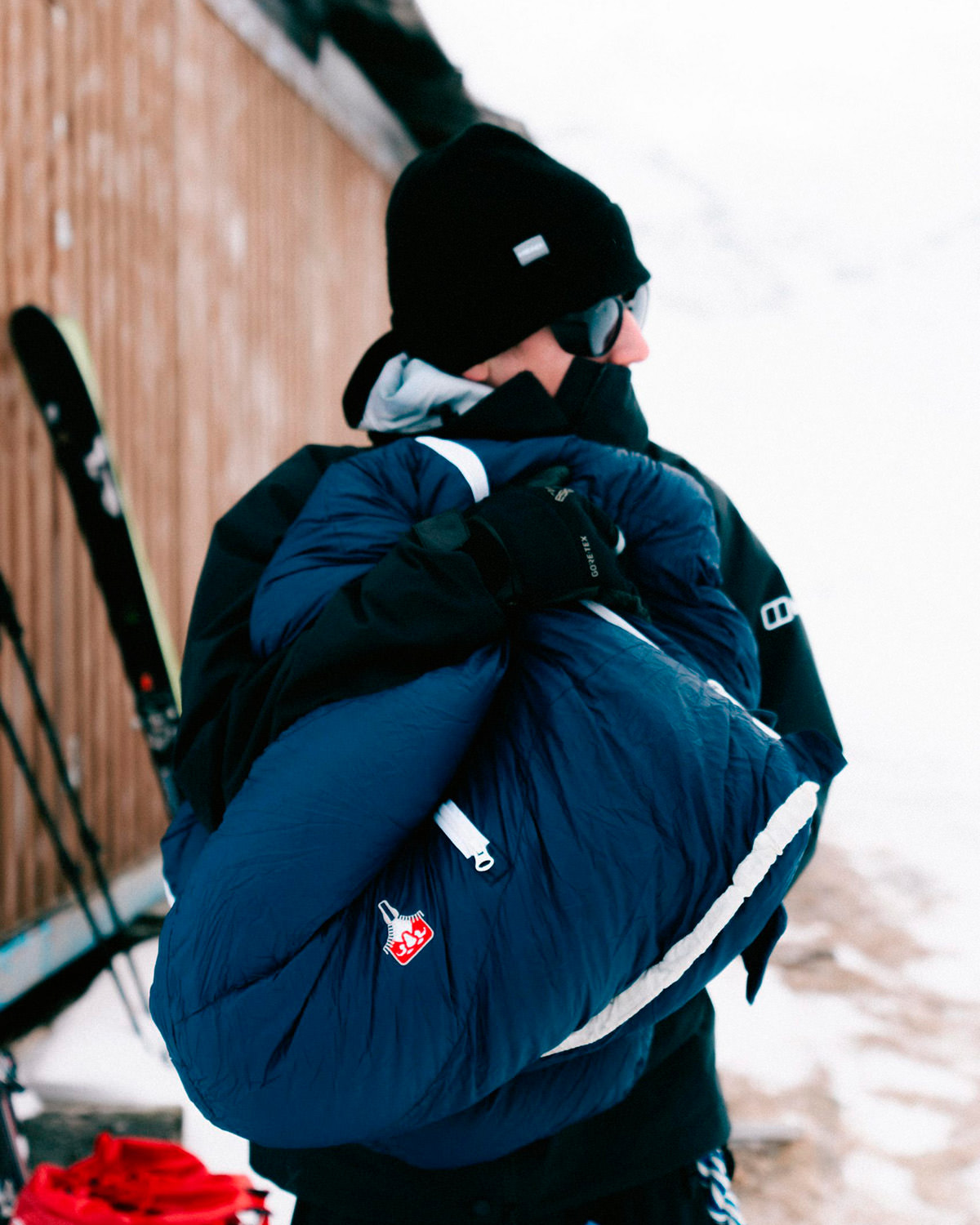Grüezi Bag DownWool sovepose på vintertur
