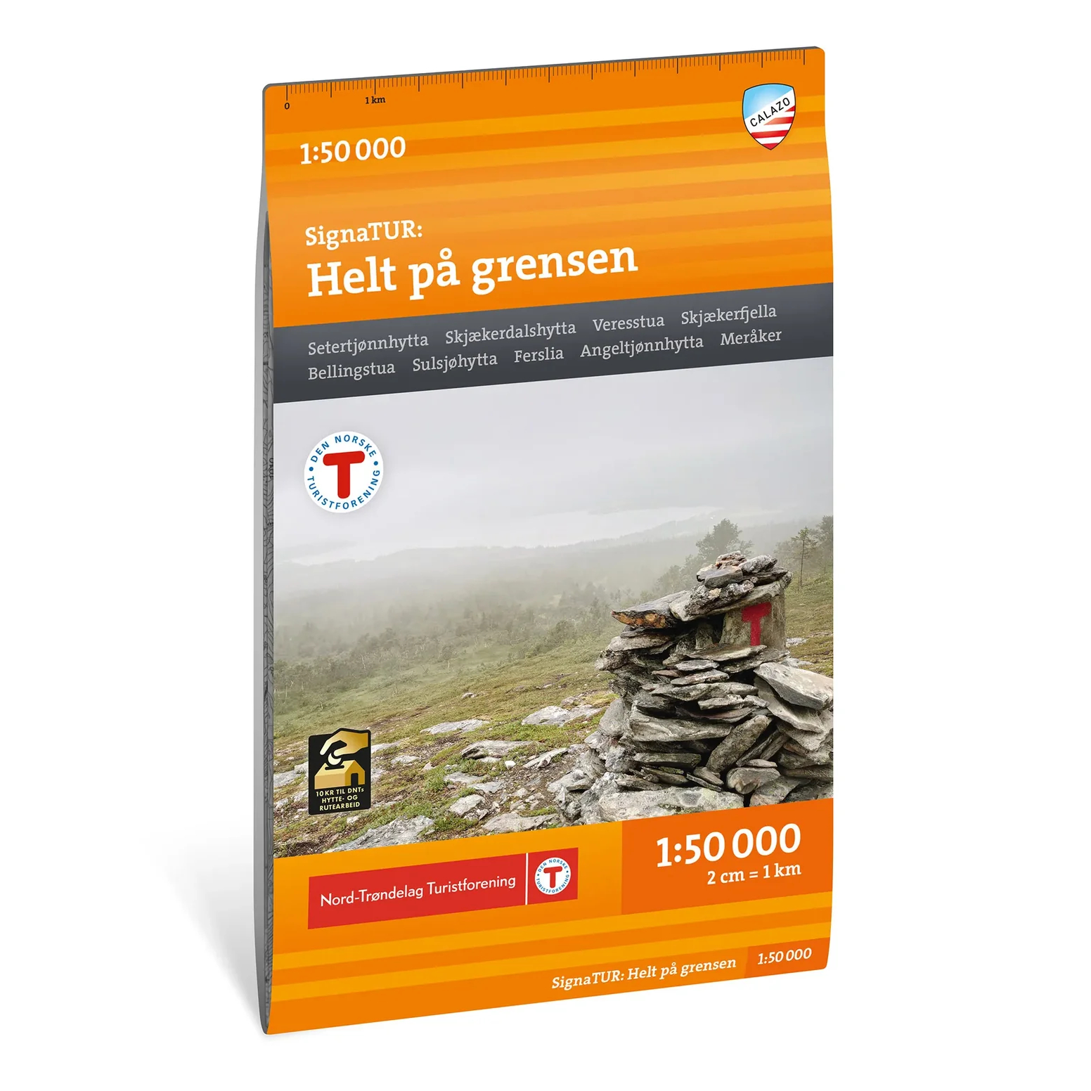 Calazo turkart over DNT SignaTur Helt på grensen i målestokk 1:50 000.
