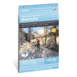 Calazo løypekart over Østmarka i målestokk 1:20 000.