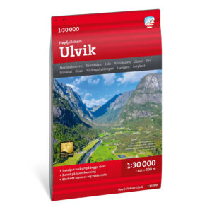 Calazo høyfjellskart over Ulvik i målestokk 1:30 000.