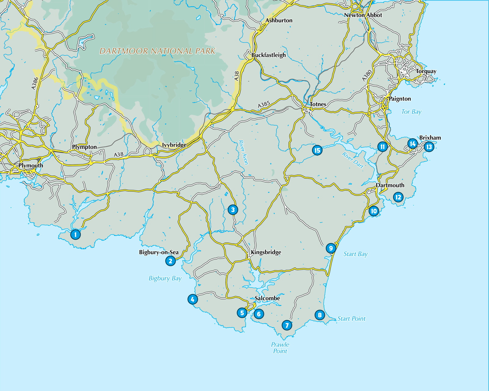 15 Short Walks in South Devon - Salcombe, Brixham and the coast – bla i boken