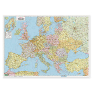 Politisk veggkart over Europa i storformat 172 × 123 cm
