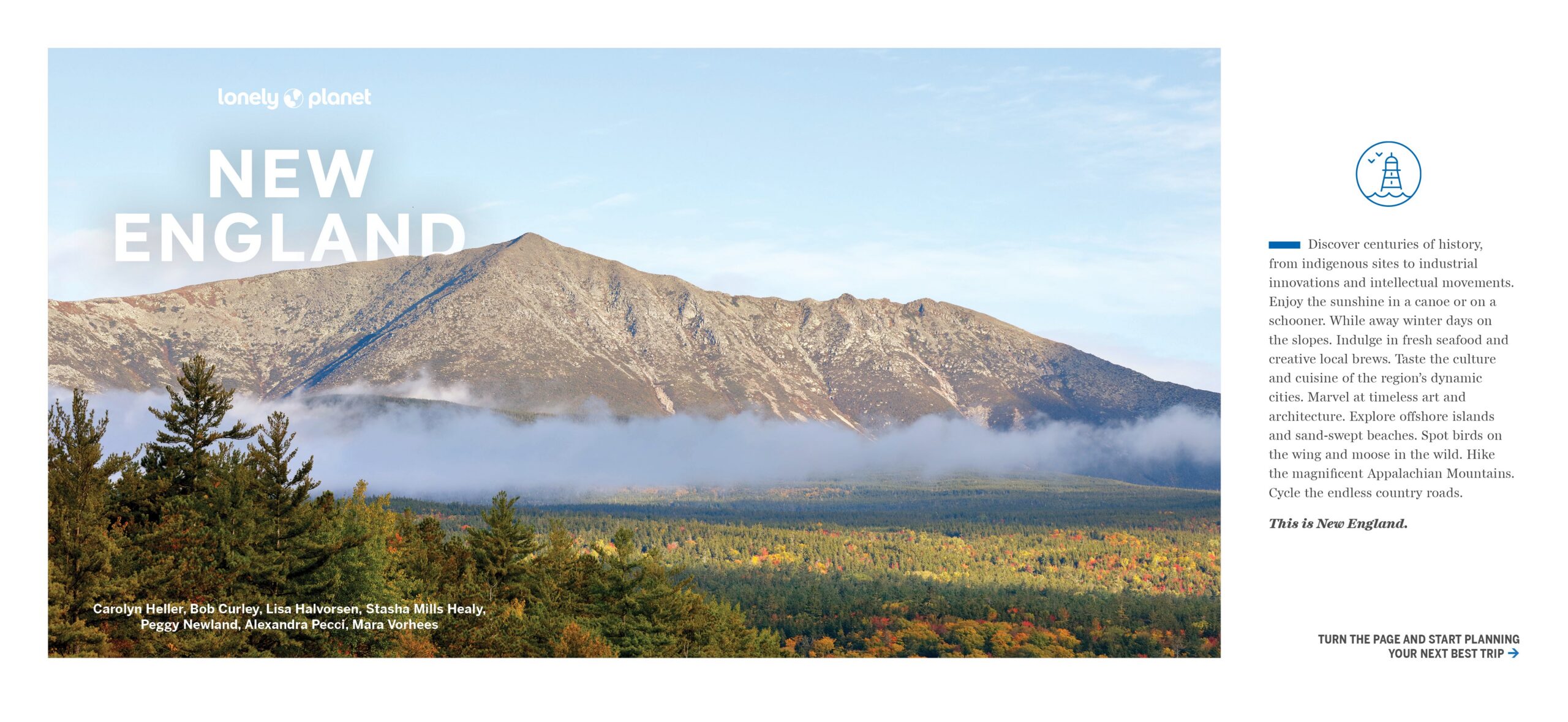 Experience New England – Lonely Planet (engelsk) – bla i boken