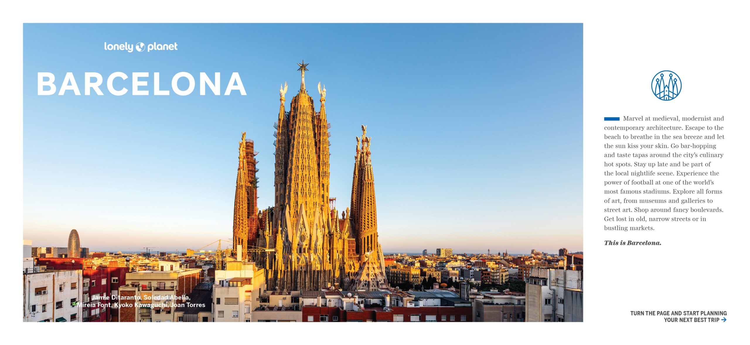 Experience Barcelona – Lonely Planet (engelsk) – bla i boken