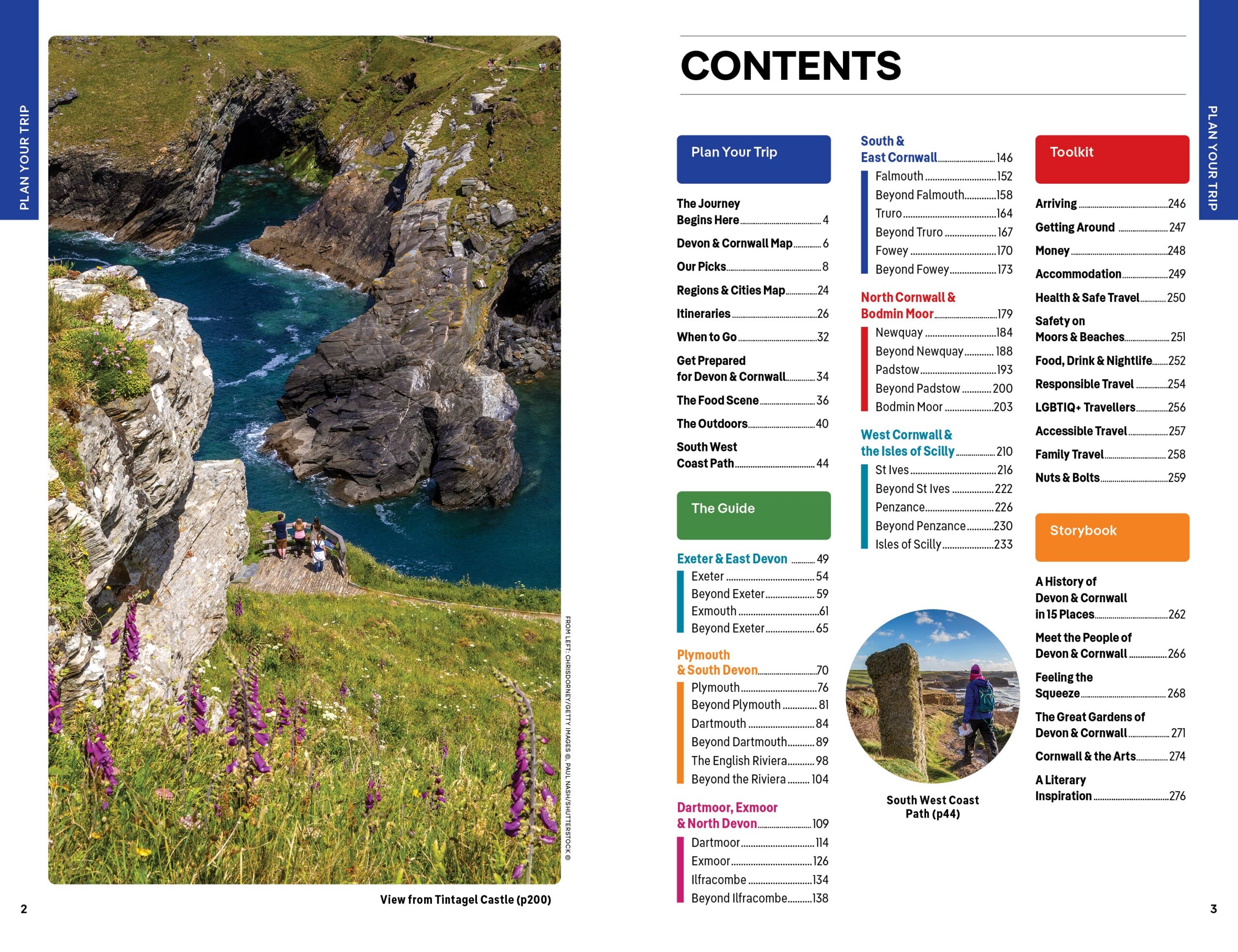 Devon & Cornwall – Lonely Planet (engelsk) – bla i boken