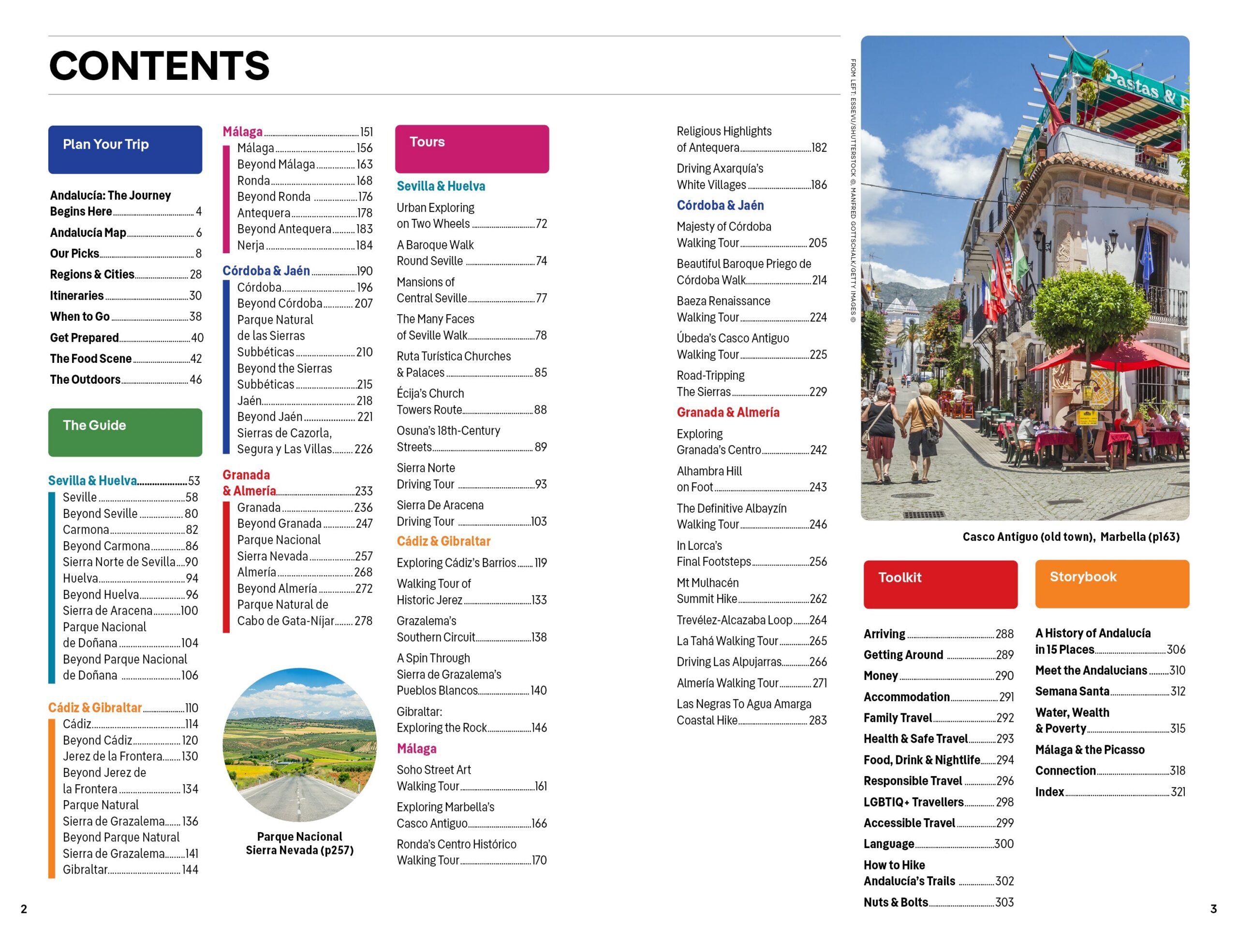 Andalucia – Lonely Planet (engelsk) – bla i boken