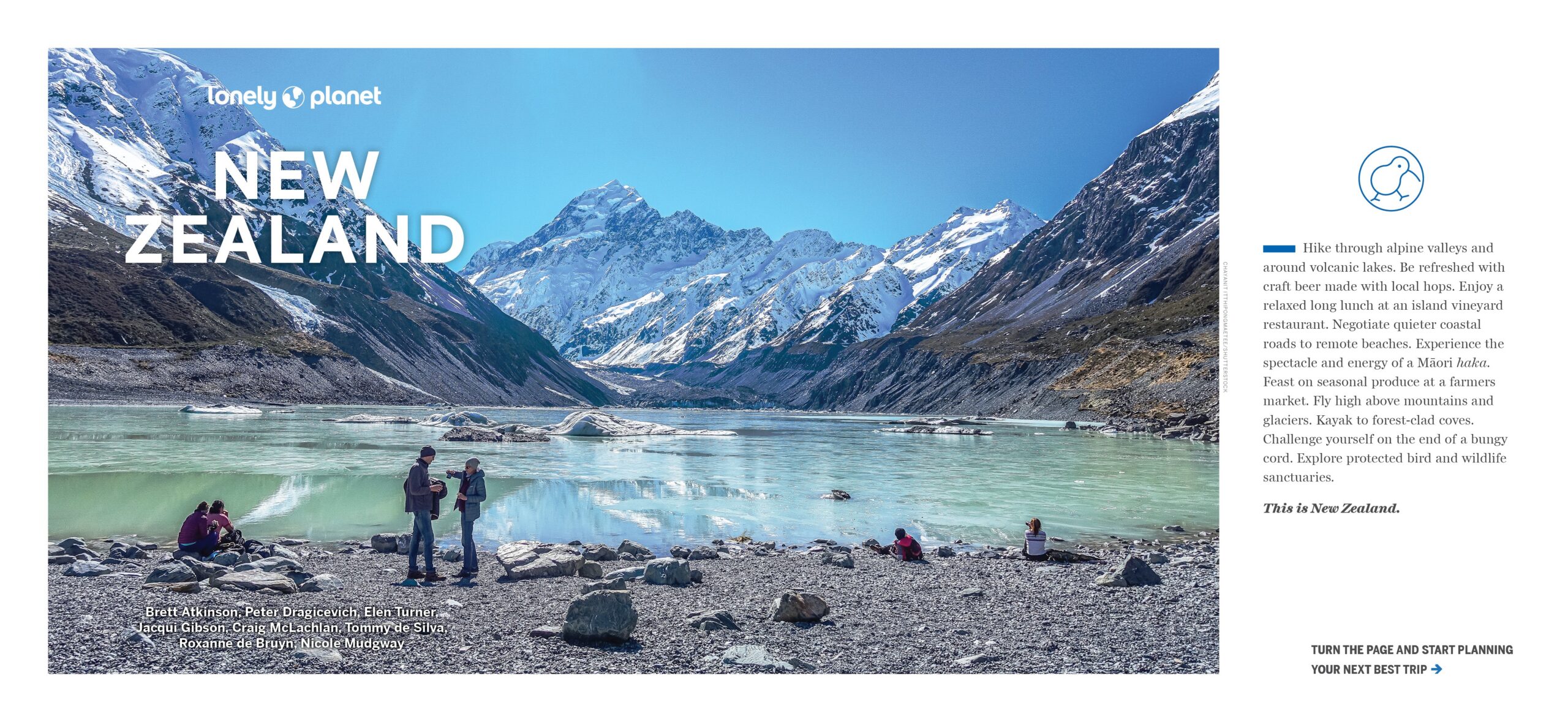 Experience New Zealand – Lonely Planet (engelsk) – bla i boken